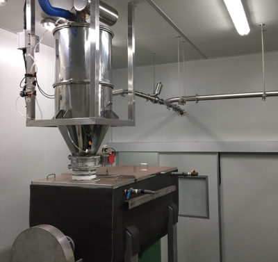 Powder Receiver with Butterfly Valve