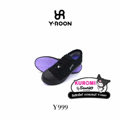 รองเท้าผ้าใบนักเรียน Y-ROON x KUROMI รุ่น 999 สีดำ