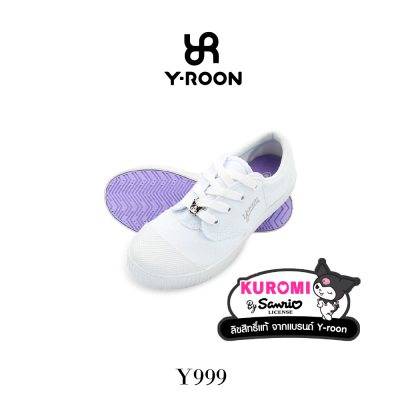 รองเท้าผ้าใบนักเรียน Y-ROON x KUROMI รุ่น 999 สีขาว