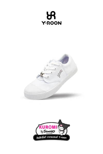รองเท้าผ้าใบนักเรียน Y-ROON x KUROMI รุ่น 999 สีขาว