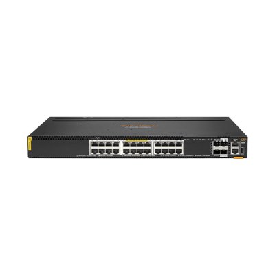 "S3L75A" Aruba CX 6300 24xSmart Rate 100M**/1G/2.5G/5G/10G BaseT Class 6 PoE ports + 2x10G/25G/50G* SFP ports, 2x10G/25G SFP ports (MACsec)