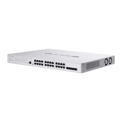 S6500-24GP4XF : 4× Gigabit PoE+ RJ45 ports and 4× 10 Gbps SFP+ slots