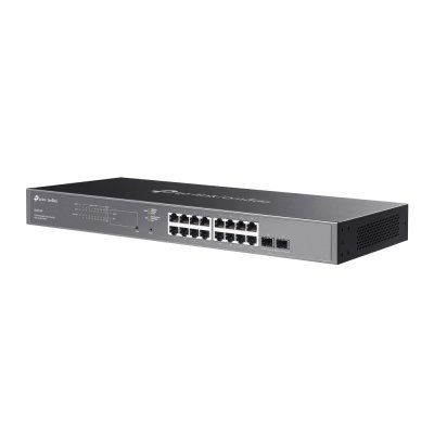 SG2218P : Omada 18-Port Gigabit Smart Switch with 16-Port PoE+ Centralized Cloud Management 16× Gigabit PoE+ Ports 2× Gigabit SFP Slots 150 W Total PoE Budget