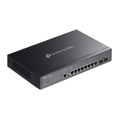 SG3210: Omada 8-Port Gigabit L2+ Managed Switch with 2 SFP Slots Centralized Cloud Management 8× Gigabit RJ45 Ports 2× Gigabit SFP Slots