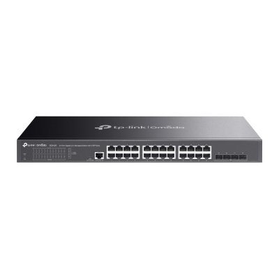 SG3428 : Omada 24-Port Gigabit L2+ Managed Switch with 4 SFP Slots Centralized Cloud Management 24× Gigabit RJ45 Ports 4× Gigabit SFP Slots