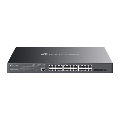 SG3428MP : Omada 28-Port Gigabit L2+ Managed Switch with 24-Port PoE+ Centralized Cloud Management 24× Gigabit PoE+ Ports 4× Gigabit SFP Slots 384 W PoE Power Budget
