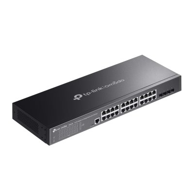 SG3428 : Omada 24-Port Gigabit L2+ Managed Switch with 4 SFP Slots Centralized Cloud Management 24× Gigabit RJ45 Ports 4× Gigabit SFP Slots