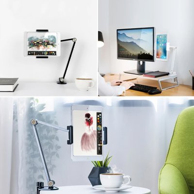 Tablet Stand UpDesk Clamp White ขาตั้งแท็บเล็ตแบบหนีบโต๊ะ