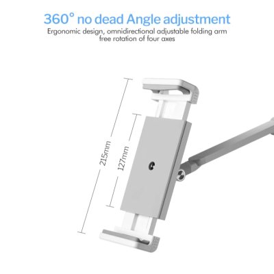 Tablet Stand UpDesk Clamp White ขาตั้งแท็บเล็ตแบบหนีบโต๊ะ