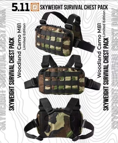 5.11 Skyweight™ Survival Chest Pack — Woodland Camo (M81