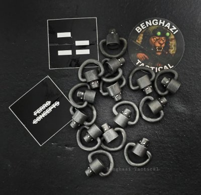 Ferro​ Concepts D Loop Heavy Duty Push Button QD Swivel 1"