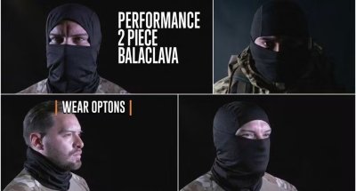 XGO Stretch Super Midweight Performance 2pc Balaclava (PH3) มี 2 สี Black / OD Green
