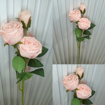 ดอกกุหลาบปลอมดอกไม้ประดิษฐ์ดอกใหญ่สวยเหมือนจริงก้านยาว61ซม.Artificial large rose flower