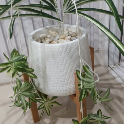 ต้นเศรษฐีเรือนนอกปลอมต้นไม้ประดิษฐ์กระถางเบลล่า Artificial Bella Potted Plant