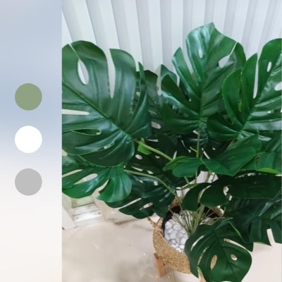 ต้นมอนสเตอร่าปลอมขนาดใหญ่เหมือนจริง Artificial / Fake Monstera plantket, wooden stand