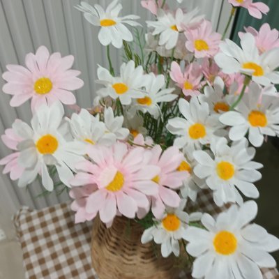 ดอกเดซี่ก้านยาวดอกไม้ปลอมดอกไม้ประดิษฐ์ Artificial daisy flowers