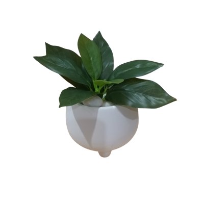 ต้นไม้ปลอมขนาดเล็กกับกระถางดินเผาทางนมวัว 4 นิ้ว Small artificial plant