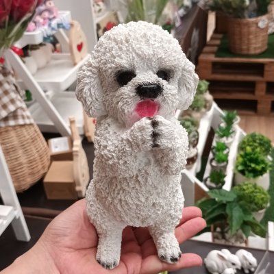 ตุ๊กตาเรซิ่นหมายืนหมานั่ง