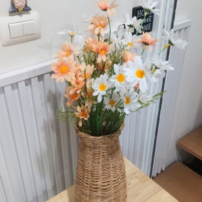 ดอกเดซี่ก้านยาวดอกไม้ปลอมดอกไม้ประดิษฐ์ Artificial daisy flowers