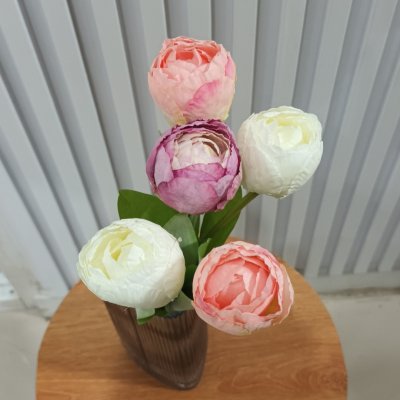 ช่อดอกทิวลิปปลอม 5 ดอกแต่งบ้านแต่งร้าน Artificial tulip flower.