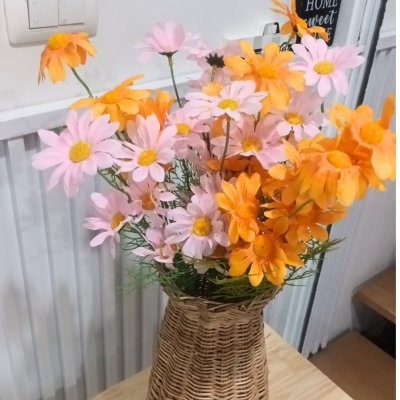 ดอกเดซี่ก้านยาวดอกไม้ปลอมดอกไม้ประดิษฐ์ Artificial daisy flowers
