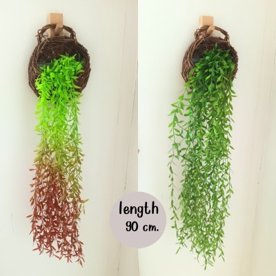 ต้นไม้เลื้อยปลอมประดิษฐ์ตะกร้าสาน Artificial climbing plant in woven basket