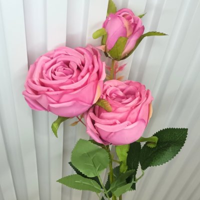 ดอกกุหลาบปลอมดอกไม้ประดิษฐ์ดอกใหญ่สวยเหมือนจริงก้านยาว61ซม.Artificial large rose flower