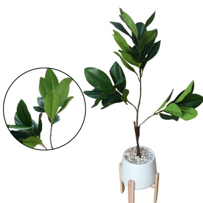 ต้นยางอินเดียปลอมในกระถางเบลล่า 9 นิ้ว :: Artificial Rubber Plant