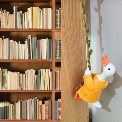 ตุ๊กตาเป็ดเรซิ่นแขวนเชือกป่าน | Cute Little Duck for Garden Decoration