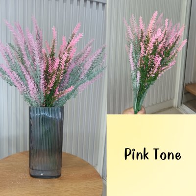 ช่อดอกลาเวนเดอร์ปลอมดอกไม้ประดิษฐ์5ต้น Artificial lavender flower bouquet, 5 stems.