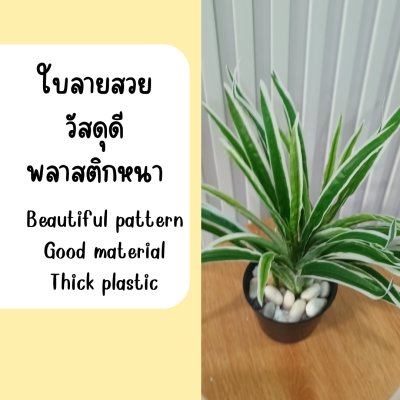 ต้นเศรษฐีเรือนนอกปลอมต้นไม้ประดิษฐ์กระถาง 4 นิ้ว 4-inch potted artificial plant.