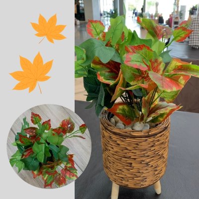 ต้นไม้ปลอมต้นไม้ประดิษฐ์ใบสวยงามเหมือนจริงแต่งบ้านแต่งร้าน Artificial plant, beautiful realistic leaves