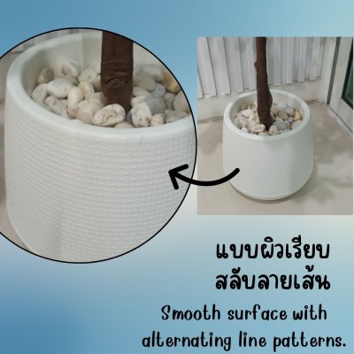 กระถางเบลล่า8นิ้วพร้อมโฟมหิน Bella 8-inch pot.