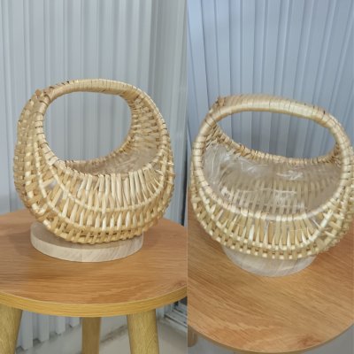 ตะกร้าสานใบเล็กน่ารักสำหรับตกแต่งใส่ของเล็กๆ Cute small woven basket