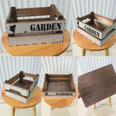 กล่องไม้โทนสีขาววินเทจ Vintage white-tone wooden box