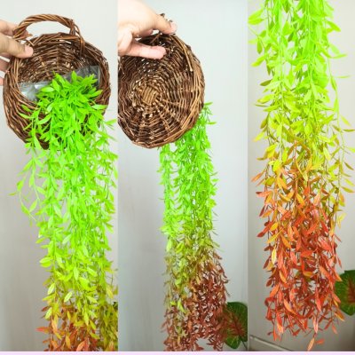 ต้นไม้เลื้อยปลอมประดิษฐ์ตะกร้าสาน Artificial climbing plant in woven basket