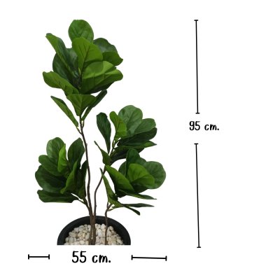 (3P)ต้นไทรใบสักปลอม ต้นไม้ปลอมประดิษฐ์ Artificial Fiddle-leaf fig