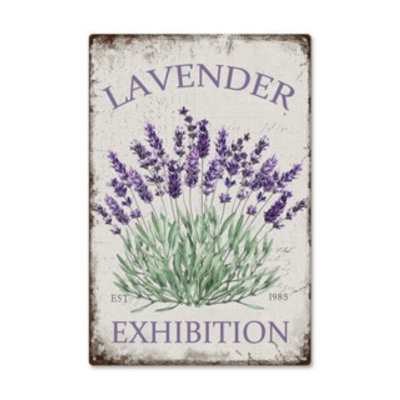ป้ายสังกะสีวินเทจลายดอกไม้ 6 ลาย Vintage Metal Sign with Floral Design 6 Patterns