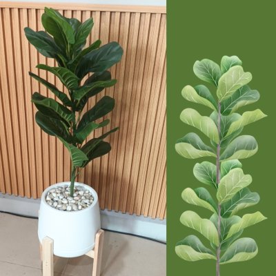 ต้นไทรใบสักปลอมขนาดใหญ่เหมือนจริง Artificial / Fake Fiddle Leaf Fig plant