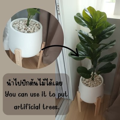 กระถางเบลล่า7-9นิ้วพร้อมขาตั้งไม้ Bella 7-9-inch pot with wooden stand กระถางเบลล่า7-9นิ้วพร้อมขาตั้งไม้ Bella 7-9-inch pot with wooden stand