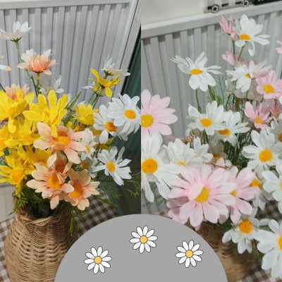 ดอกเดซี่ก้านยาวดอกไม้ปลอมดอกไม้ประดิษฐ์ Artificial daisy flowers