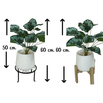 ต้นไม้ปลอมใบลายสวยกระถางเบลล่าขาตั้ง Artificial tree in a Bella pot with a stand