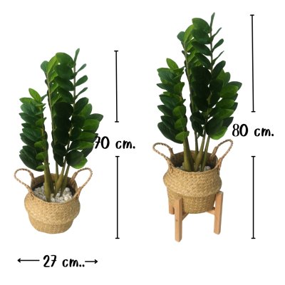 ต้นกวักมรกตประดิษฐ์ต้นไม้ปลอมเหมือนจริงแต่งบ้านแต่งร้านขนาดใหญ่ Artificial ZZ Plant
