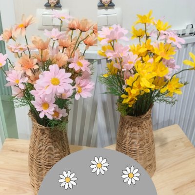 ดอกเดซี่ก้านยาวดอกไม้ปลอมดอกไม้ประดิษฐ์ Artificial daisy flowers