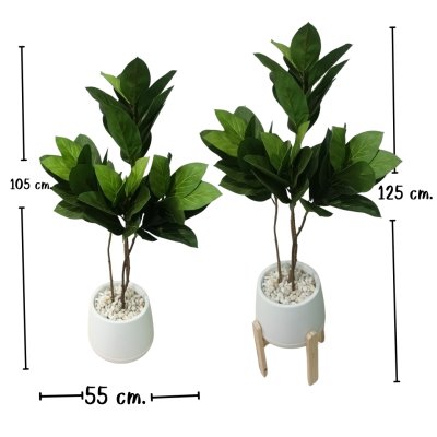 ต้นยางอินเดียปลอมต้นไม้ประดิษฐ์ขนาดใหญ่กระถางเบลล่า 9 นิ้ว Artificial / Fake Indian Rubber Plant
