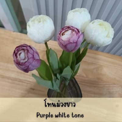 ช่อดอกทิวลิปปลอม 5 ดอกแต่งบ้านแต่งร้าน Artificial tulip flower.