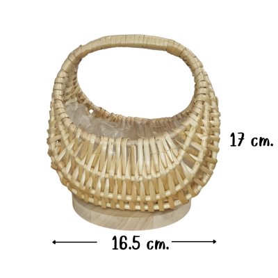ตะกร้าสานใบเล็กน่ารักสำหรับตกแต่งใส่ของเล็กๆ Cute small woven basket