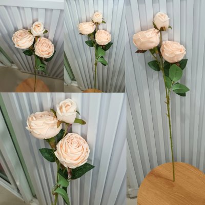 ดอกกุหลาบปลอมดอกไม้ประดิษฐ์ดอกใหญ่สวยเหมือนจริงก้านยาว61ซม.Artificial large rose flower