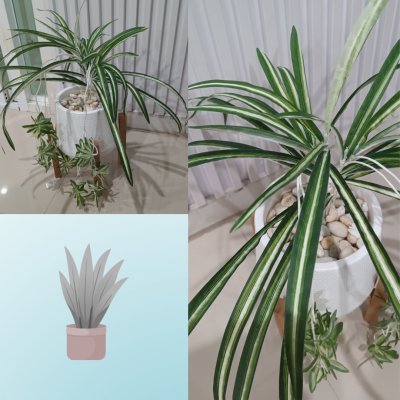 ต้นเศรษฐีเรือนนอกปลอมต้นไม้ประดิษฐ์กระถางเบลล่า Artificial Bella Potted Plant