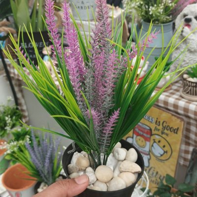 ดอกลาเวนเดอร์ดอกไม้ปลอมประดิษฐ์มี2สีม่วงและชมพู